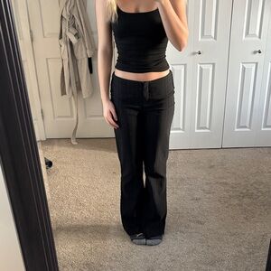 Black Pinstripe Pants